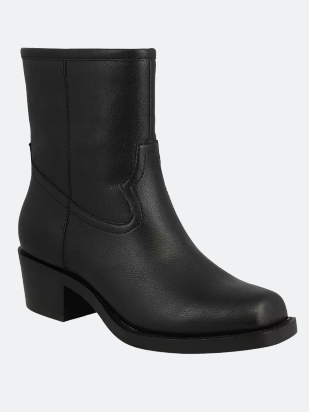 MIA Women's Dagny-S Square Toe Western Style Boots Sz 6M Black Faux Leather